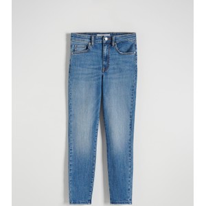 Niebieskie jeansy Reserved z bawełny w street stylu