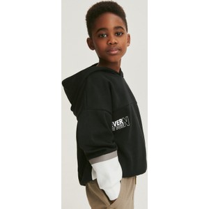 Czarna bluza dziecięca Reserved z bawełny dla chłopców