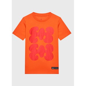 Pomarańczowa koszulka dziecięca Adidas Performance dla chłopców