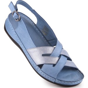 Niebieskie sandały T.sokolski ze skóry z klamrami