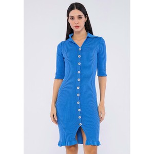 Niebieska sukienka Giorgio Di Mare w stylu casual koszulowa