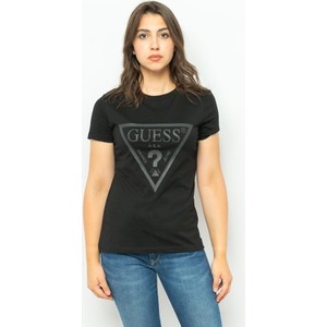 T-shirt Guess z krótkim rękawem z okrągłym dekoltem
