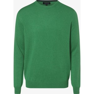 Zielony sweter Andrew James z okrągłym dekoltem w stylu casual z kaszmiru
