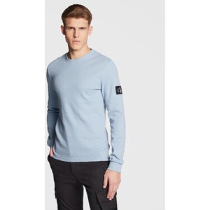 Niebieski sweter Calvin Klein z okrągłym dekoltem