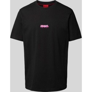 Czarny t-shirt Hugo Boss z krótkim rękawem