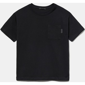 Czarna koszulka dziecięca Sisley
