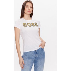 T-shirt Hugo Boss z okrągłym dekoltem w młodzieżowym stylu