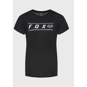 Czarny t-shirt Fox Racing z okrągłym dekoltem