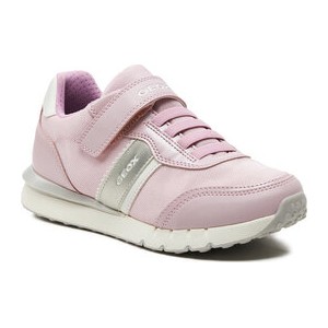Różowe buty sportowe dziecięce Geox na rzepy dla dziewczynek