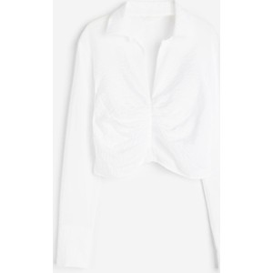 Bluzka H & M w stylu casual z długim rękawem z tkaniny