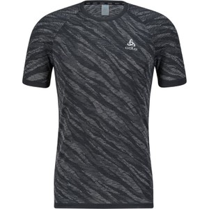 Czarny t-shirt ODLO w sportowym stylu z krótkim rękawem