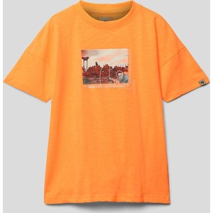 Pomarańczowa koszulka dziecięca Garcia z bawełny