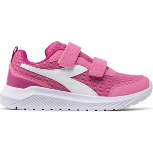 Różowe buty sportowe dziecięce Diadora na rzepy