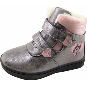 Buty dziecięce zimowe Wojtyłko dla dziewczynek na rzepy