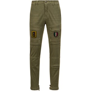 Spodnie Aeronautica Militare z bawełny w militarnym stylu