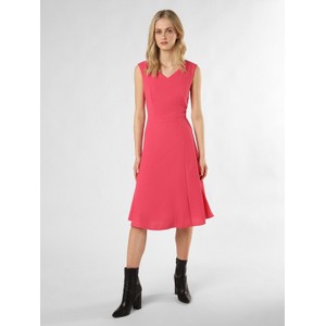 Różowa sukienka BETTY & CO bez rękawów z dekoltem w kształcie litery v midi
