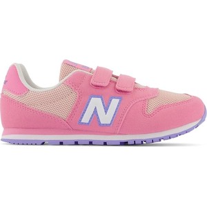 Różowe buty sportowe dziecięce New Balance na rzepy dla dziewczynek