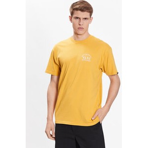 Żółty t-shirt Vans w stylu casual