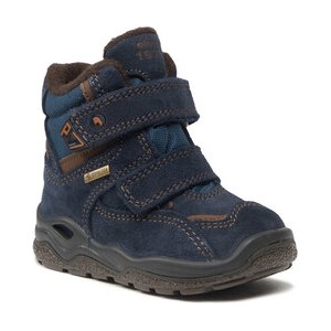 Granatowe buty dziecięce zimowe Primigi na rzepy z goretexu