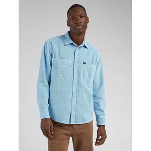 Niebieska koszula Wrangler w stylu casual z bawełny z długim rękawem