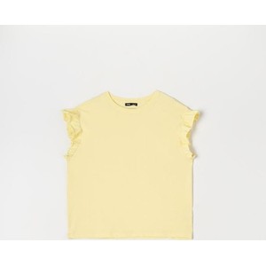 Żółta bluzka Sinsay z bawełny w stylu casual