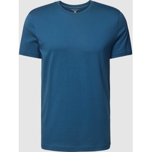 Niebieski t-shirt Christian Berg z krótkim rękawem z bawełny
