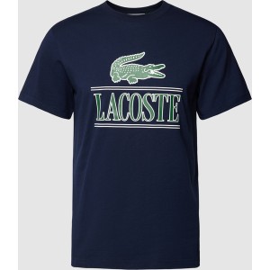 T-shirt Lacoste z bawełny z nadrukiem w młodzieżowym stylu