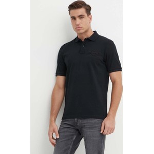 Czarna koszulka polo Gant z krótkim rękawem w stylu casual z bawełny