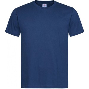 Granatowy t-shirt Stedman z bawełny z krótkim rękawem
