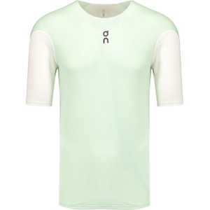 Zielony t-shirt On Running z krótkim rękawem z tkaniny