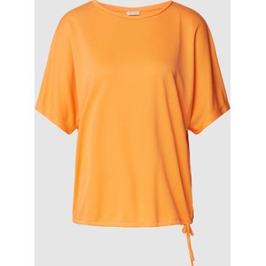 Pomarańczowy t-shirt Tom Tailor z okrągłym dekoltem