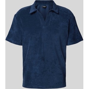 Granatowa koszulka polo Jack & Jones w stylu casual z krótkim rękawem