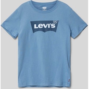Niebieska koszulka dziecięca Levi’s® Kids dla chłopców z bawełny