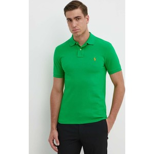 Zielona koszulka polo POLO RALPH LAUREN z krótkim rękawem w stylu casual