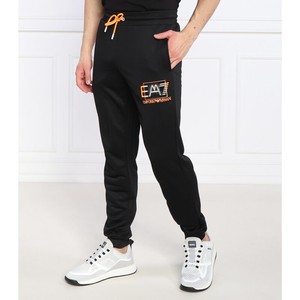 Czarne spodnie sportowe Emporio Armani z dresówki