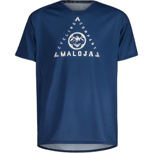 Niebieski t-shirt Maloja z krótkim rękawem