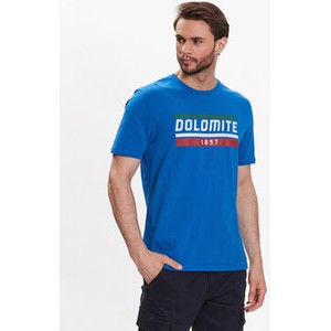 Niebieski t-shirt Dolomite w młodzieżowym stylu