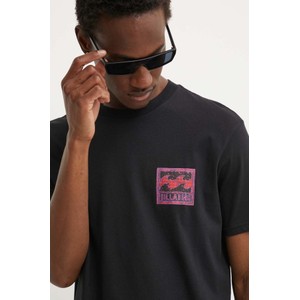 Czarny t-shirt Billabong z krótkim rękawem w młodzieżowym stylu
