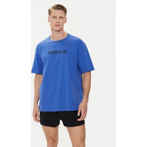 Niebieski t-shirt Calvin Klein Underwear w młodzieżowym stylu