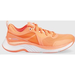 Pomarańczowe buty sportowe Under Armour sznurowane
