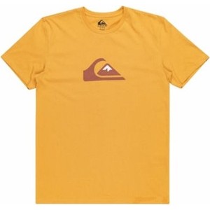 Żółty t-shirt Quiksilver w stylu casual