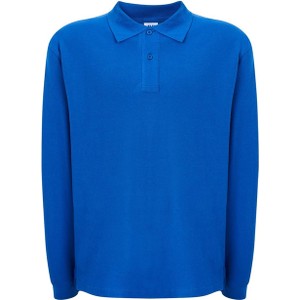 Niebieska koszulka z długim rękawem jk-collection.pl z bawełny