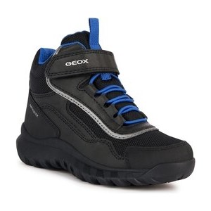 Czarne buty dziecięce zimowe Geox dla chłopców