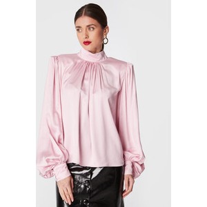 Różowa bluzka Mvp Wardrobe z długim rękawem