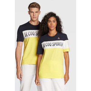 T-shirt Le Coq Sportif w młodzieżowym stylu z okrągłym dekoltem z krótkim rękawem