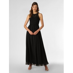 Czarna sukienka Laona z szyfonu