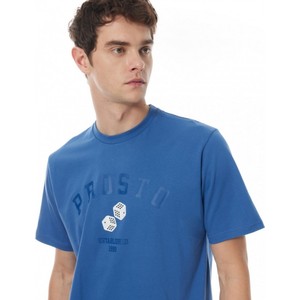 T-shirt Prosto. w młodzieżowym stylu z żakardu z nadrukiem