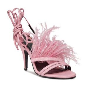 Różowe sandały Patrizia Pepe na szpilce