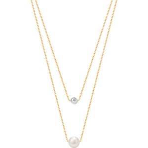 Pearls - Biżuteria Yes Naszyjnik srebrny pozłacany z perłą - Pearls
