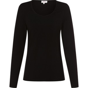 Czarna bluzka S.Oliver w stylu casual z bawełny z długim rękawem